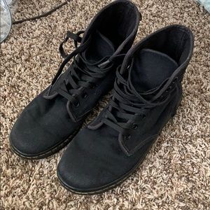 Dr. Martens Black Canvas flat boot